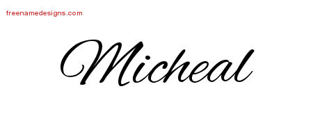 Cursive Name Tattoo Designs Micheal Free Graphic