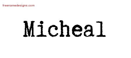 Typewriter Name Tattoo Designs Micheal Free Download