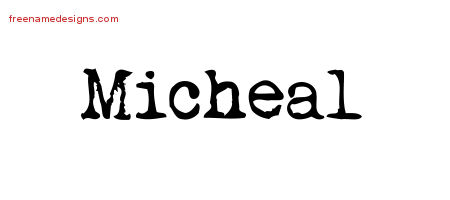 Vintage Writer Name Tattoo Designs Micheal Free