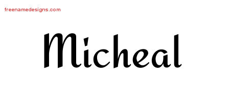 Calligraphic Stylish Name Tattoo Designs Micheal Download Free