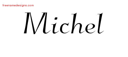 Elegant Name Tattoo Designs Michel Free Graphic