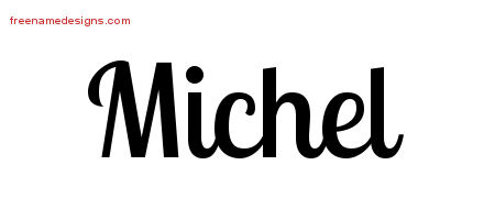 Handwritten Name Tattoo Designs Michel Free Printout