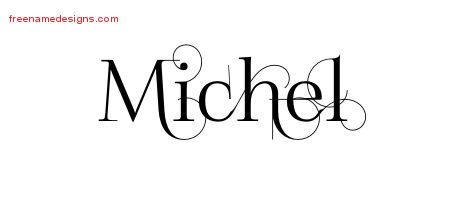 Decorated Name Tattoo Designs Michel Free