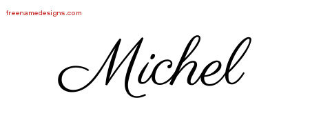 Classic Name Tattoo Designs Michel Graphic Download