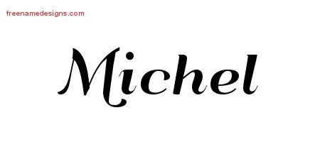 Art Deco Name Tattoo Designs Michel Graphic Download