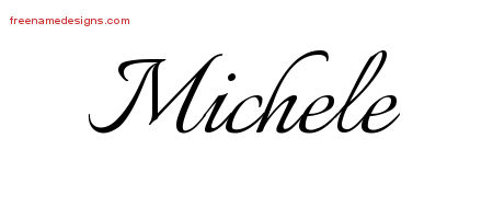 Calligraphic Name Tattoo Designs Michele Download Free