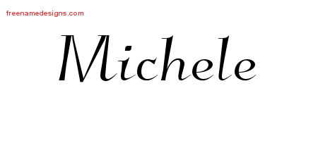 Elegant Name Tattoo Designs Michele Free Graphic