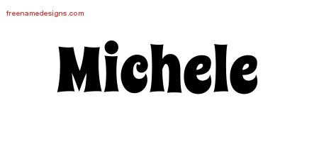 Groovy Name Tattoo Designs Michele Free Lettering