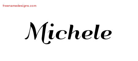 Art Deco Name Tattoo Designs Michele Printable