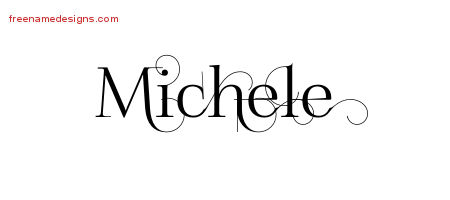 Decorated Name Tattoo Designs Michele Free
