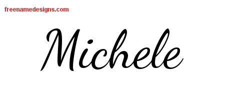Lively Script Name Tattoo Designs Michele Free Printout