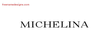 Flourishes Name Tattoo Designs Michelina Printable