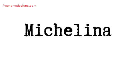 Typewriter Name Tattoo Designs Michelina Free Download