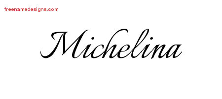 Calligraphic Name Tattoo Designs Michelina Download Free