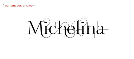 Decorated Name Tattoo Designs Michelina Free