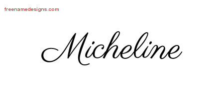 Classic Name Tattoo Designs Micheline Graphic Download