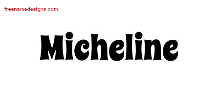Groovy Name Tattoo Designs Micheline Free Lettering