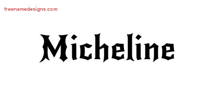 Gothic Name Tattoo Designs Micheline Free Graphic