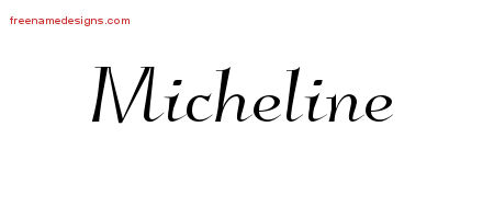 Elegant Name Tattoo Designs Micheline Free Graphic