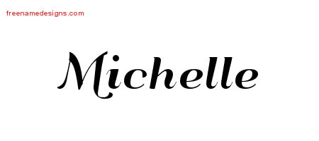 Art Deco Name Tattoo Designs Michelle Printable