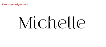 Vintage Name Tattoo Designs Michelle Free Download