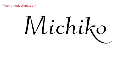 Elegant Name Tattoo Designs Michiko Free Graphic