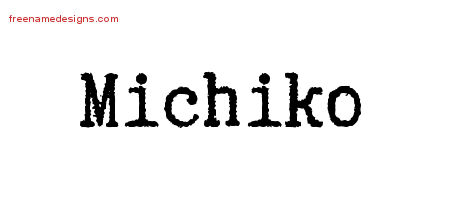Typewriter Name Tattoo Designs Michiko Free Download
