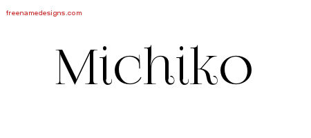 Vintage Name Tattoo Designs Michiko Free Download