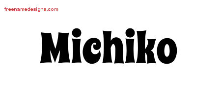 Groovy Name Tattoo Designs Michiko Free Lettering