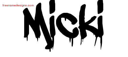 Graffiti Name Tattoo Designs Micki Free Lettering