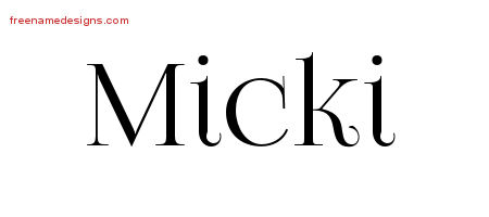 Vintage Name Tattoo Designs Micki Free Download