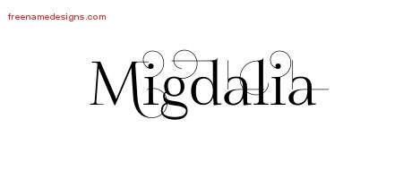 Decorated Name Tattoo Designs Migdalia Free