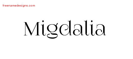 Vintage Name Tattoo Designs Migdalia Free Download