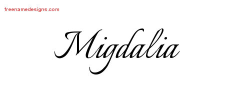 Calligraphic Name Tattoo Designs Migdalia Download Free