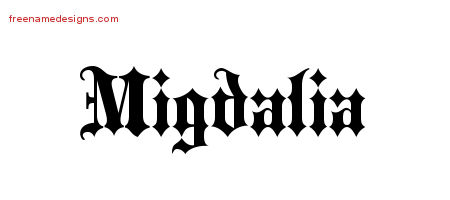 Old English Name Tattoo Designs Migdalia Free