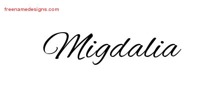 Cursive Name Tattoo Designs Migdalia Download Free
