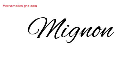 Cursive Name Tattoo Designs Mignon Download Free