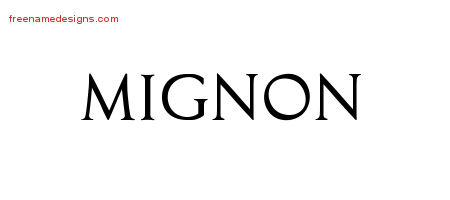 Regal Victorian Name Tattoo Designs Mignon Graphic Download