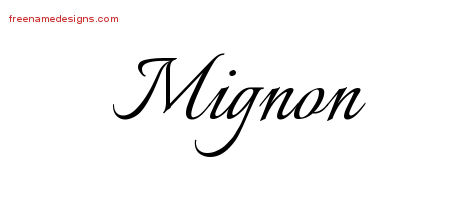 Calligraphic Name Tattoo Designs Mignon Download Free
