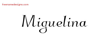 Elegant Name Tattoo Designs Miguelina Free Graphic
