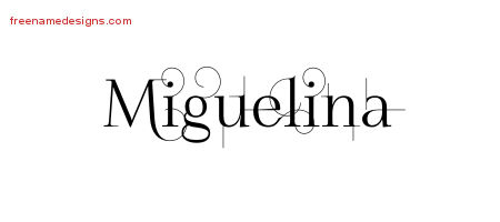 Decorated Name Tattoo Designs Miguelina Free