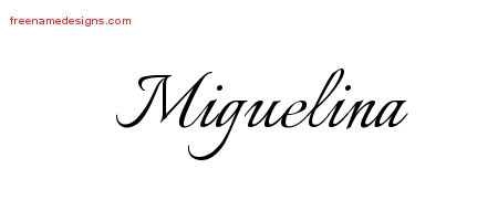 Calligraphic Name Tattoo Designs Miguelina Download Free