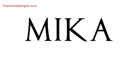 Regal Victorian Name Tattoo Designs Mika Graphic Download