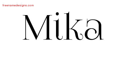 Vintage Name Tattoo Designs Mika Free Download