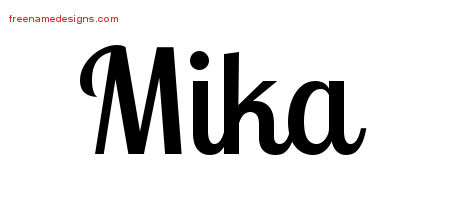 Handwritten Name Tattoo Designs Mika Free Download