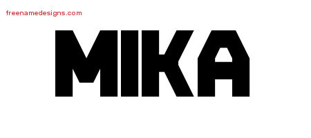 Titling Name Tattoo Designs Mika Free Printout