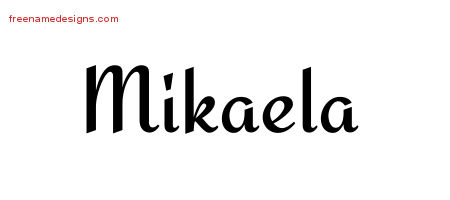 Calligraphic Stylish Name Tattoo Designs Mikaela Download Free