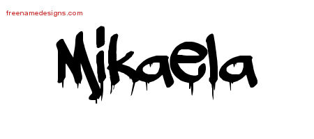 Graffiti Name Tattoo Designs Mikaela Free Lettering