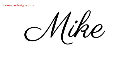 Classic Name Tattoo Designs Mike Graphic Download
