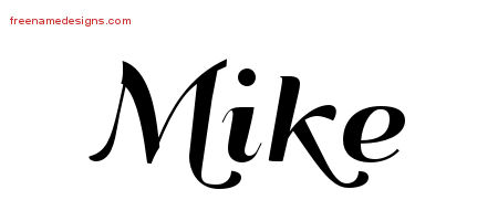 Art Deco Name Tattoo Designs Mike Graphic Download